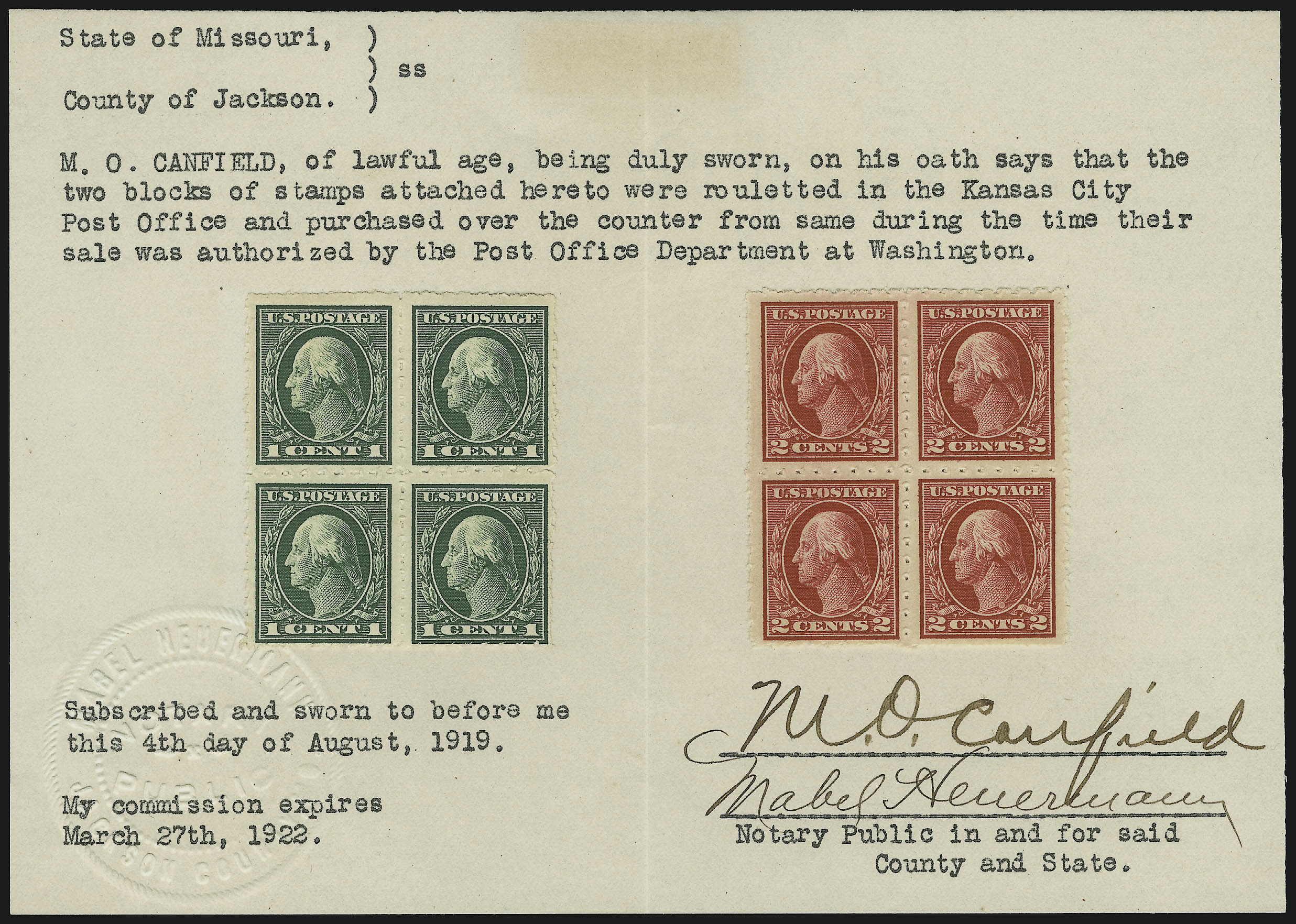 Sale no. 905 — Lot no. 2537 — Siegel Auction Galleries