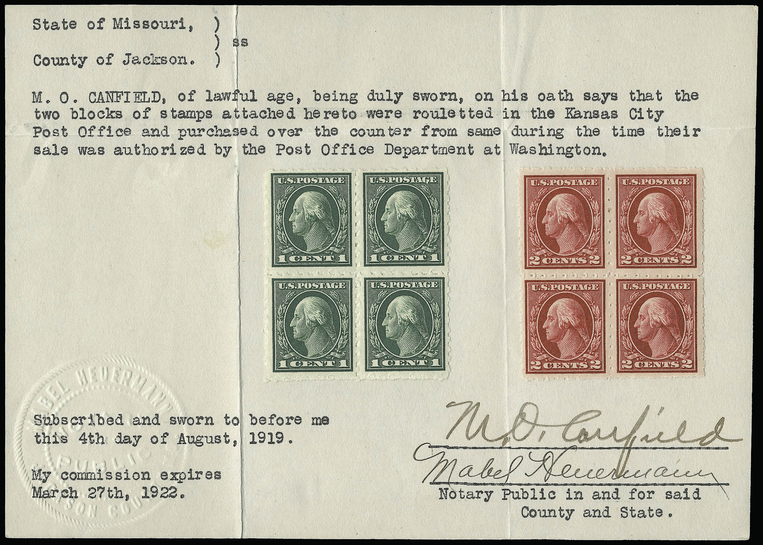 Sale no. 923 — Lot no. 2827 — Siegel Auction Galleries