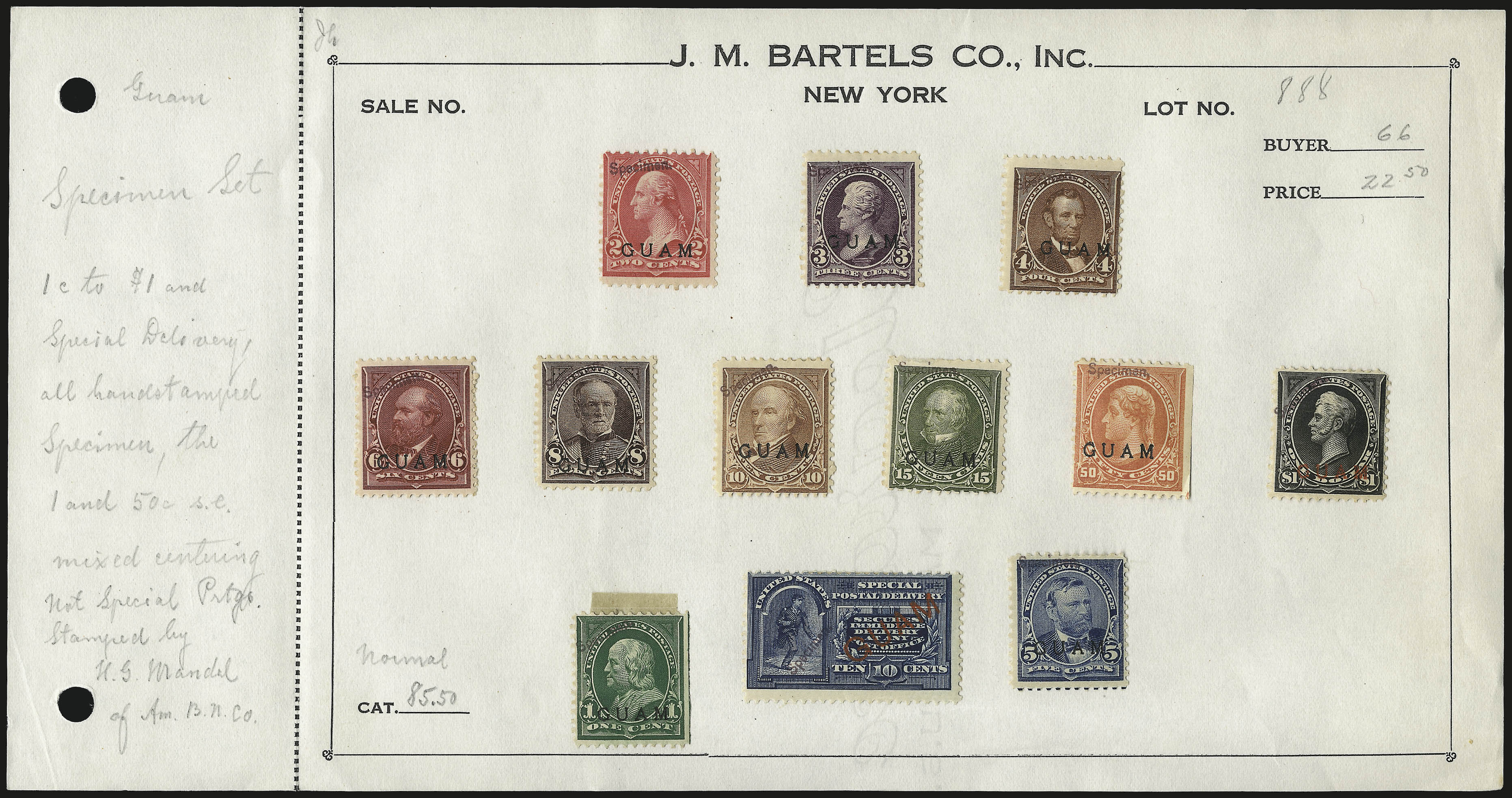 Sale no. 976 — Lot no. 2399 — Siegel Auction Galleries