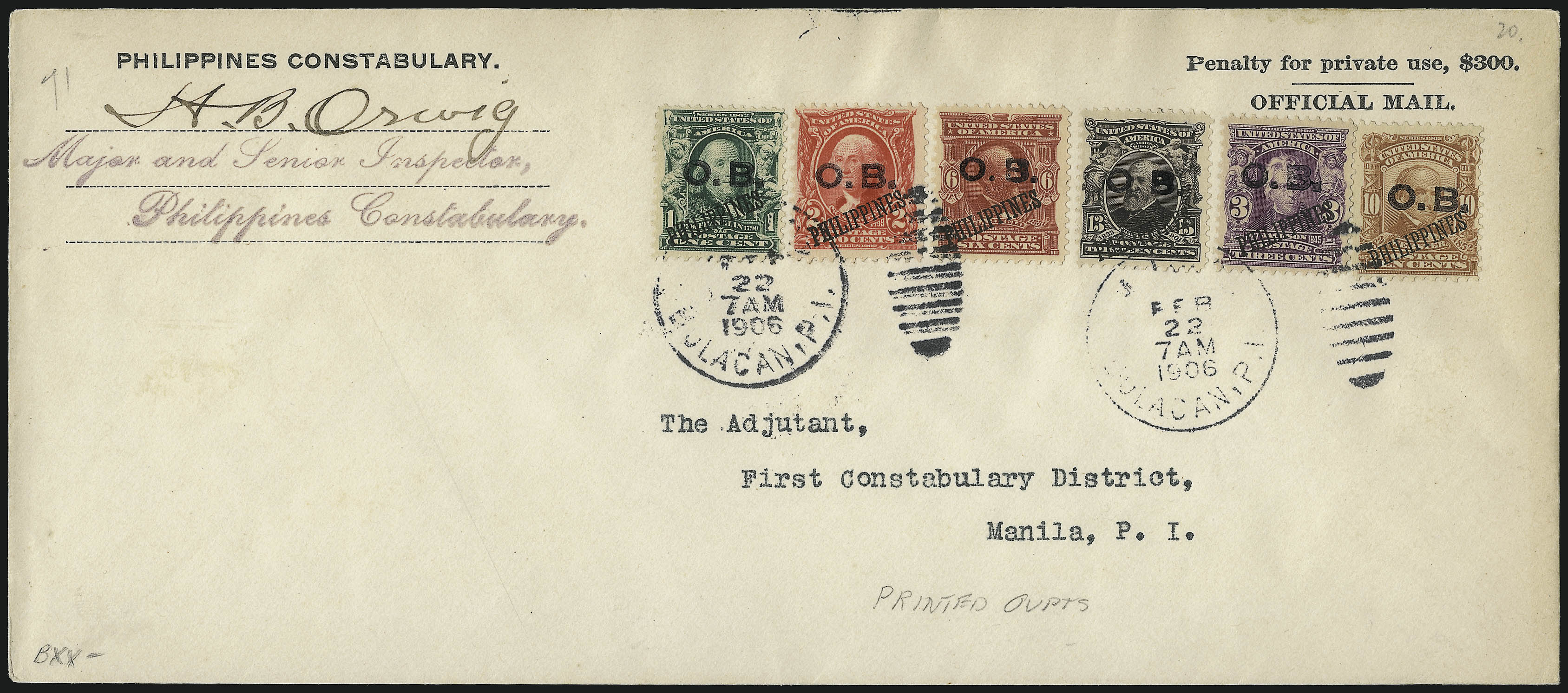 Sale no. 1067 — Lot no. 1990 — Siegel Auction Galleries