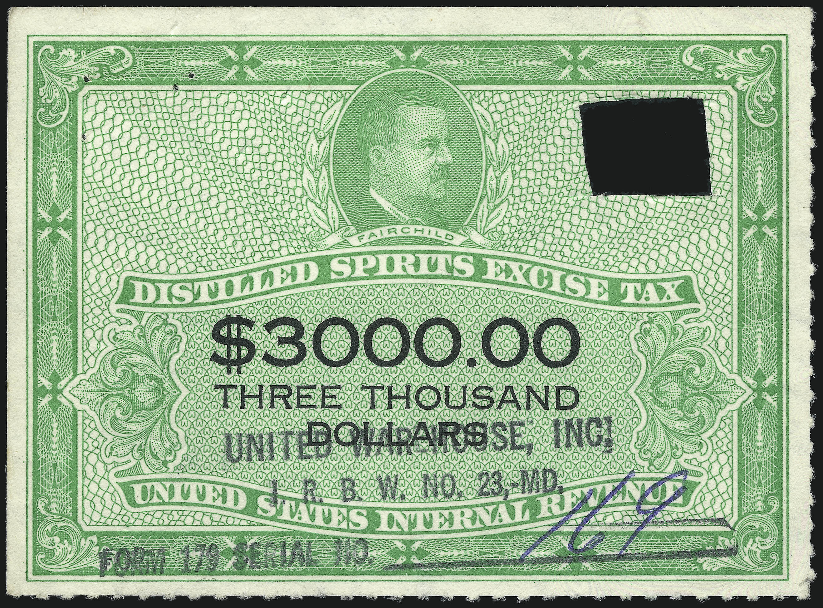 Sale no. 1067 — Lot no. 763 — Siegel Auction Galleries