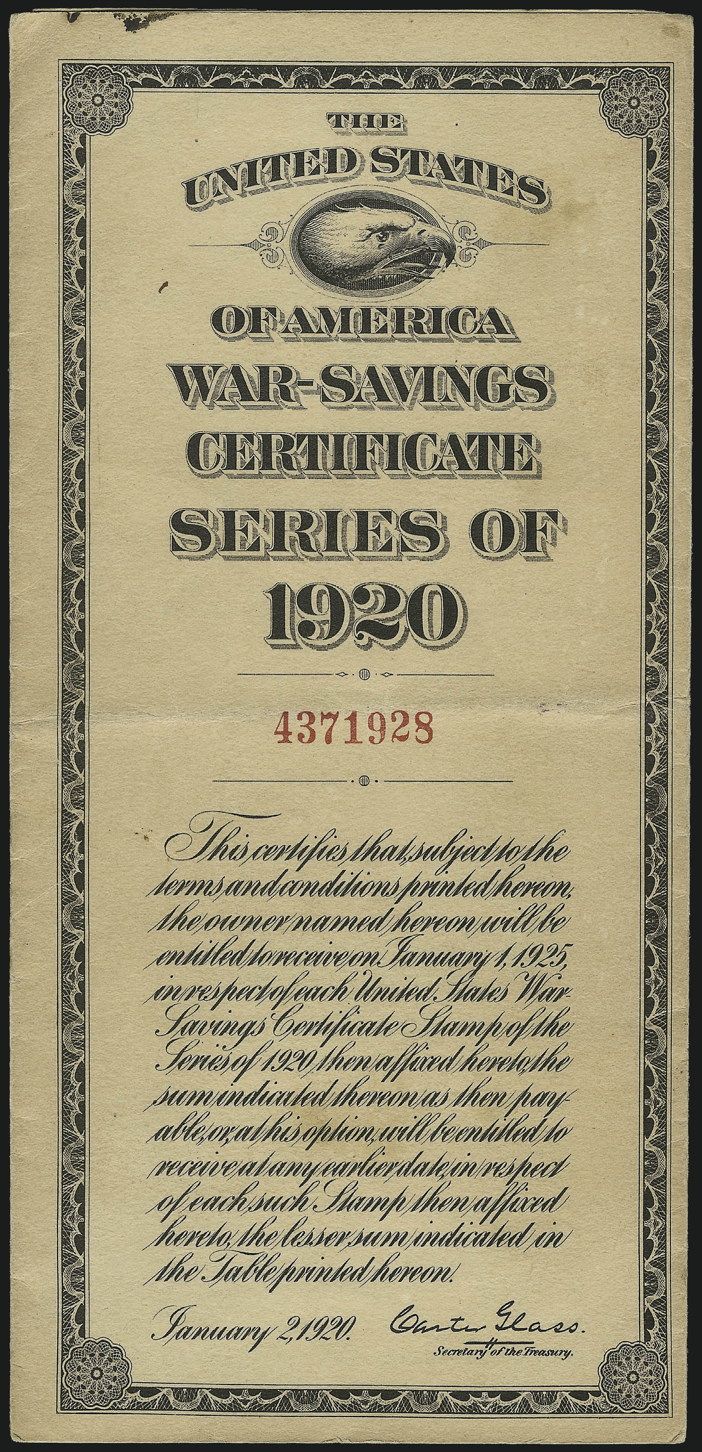 Sale no. 1068 — Lot no. 475 — Siegel Auction Galleries