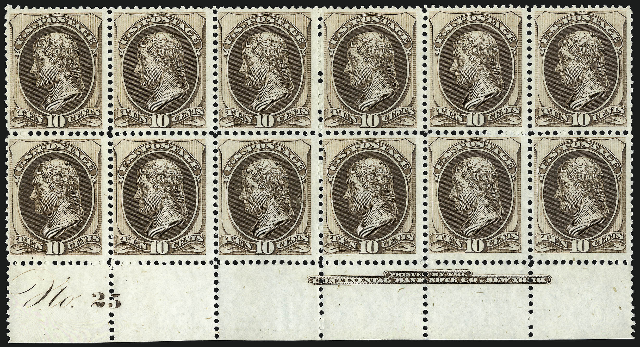 Sale no. 1084 — Lot no. 3427 — Siegel Auction Galleries