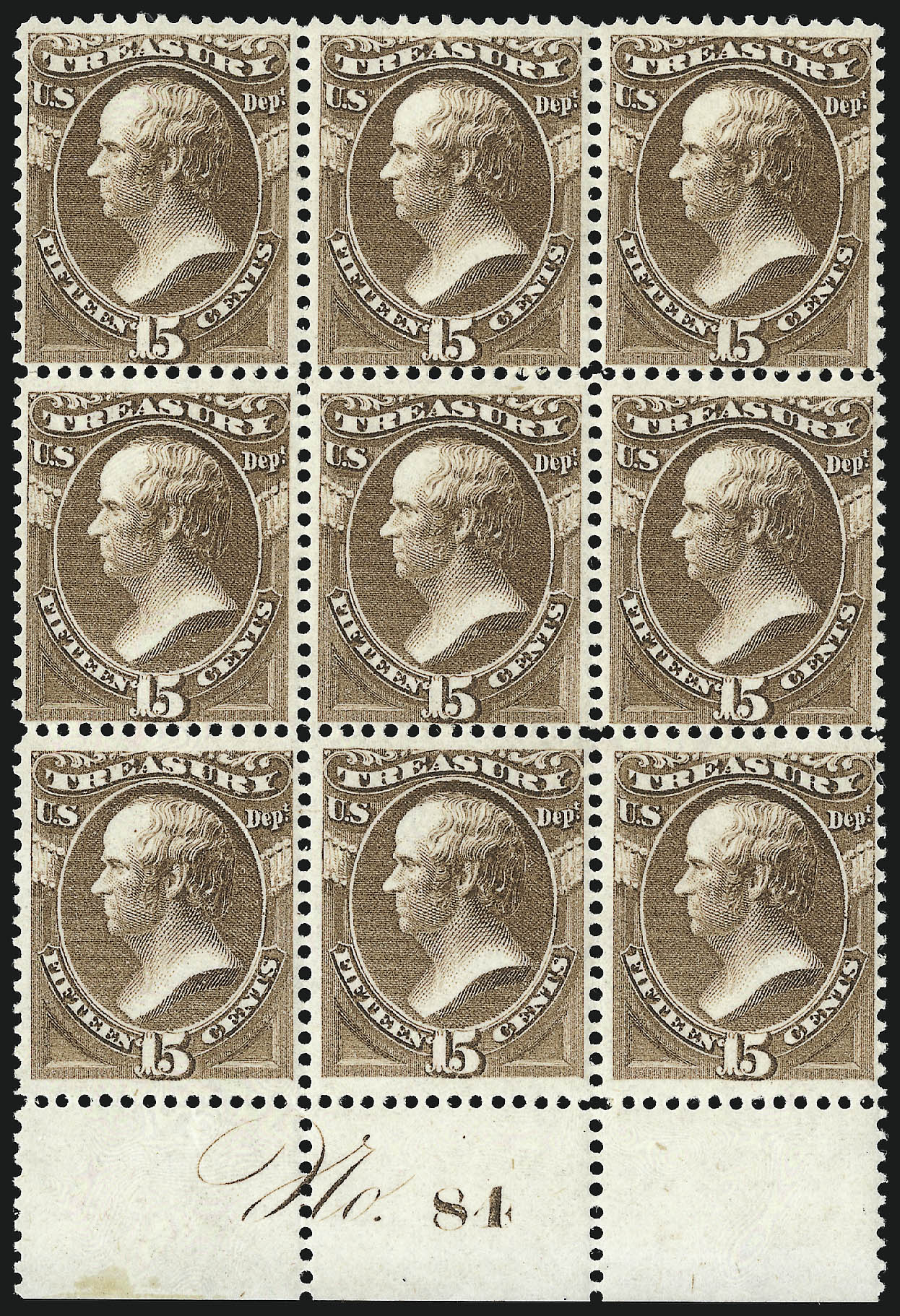 Sale no. 1085 — Lot no. 4127 — Siegel Auction Galleries