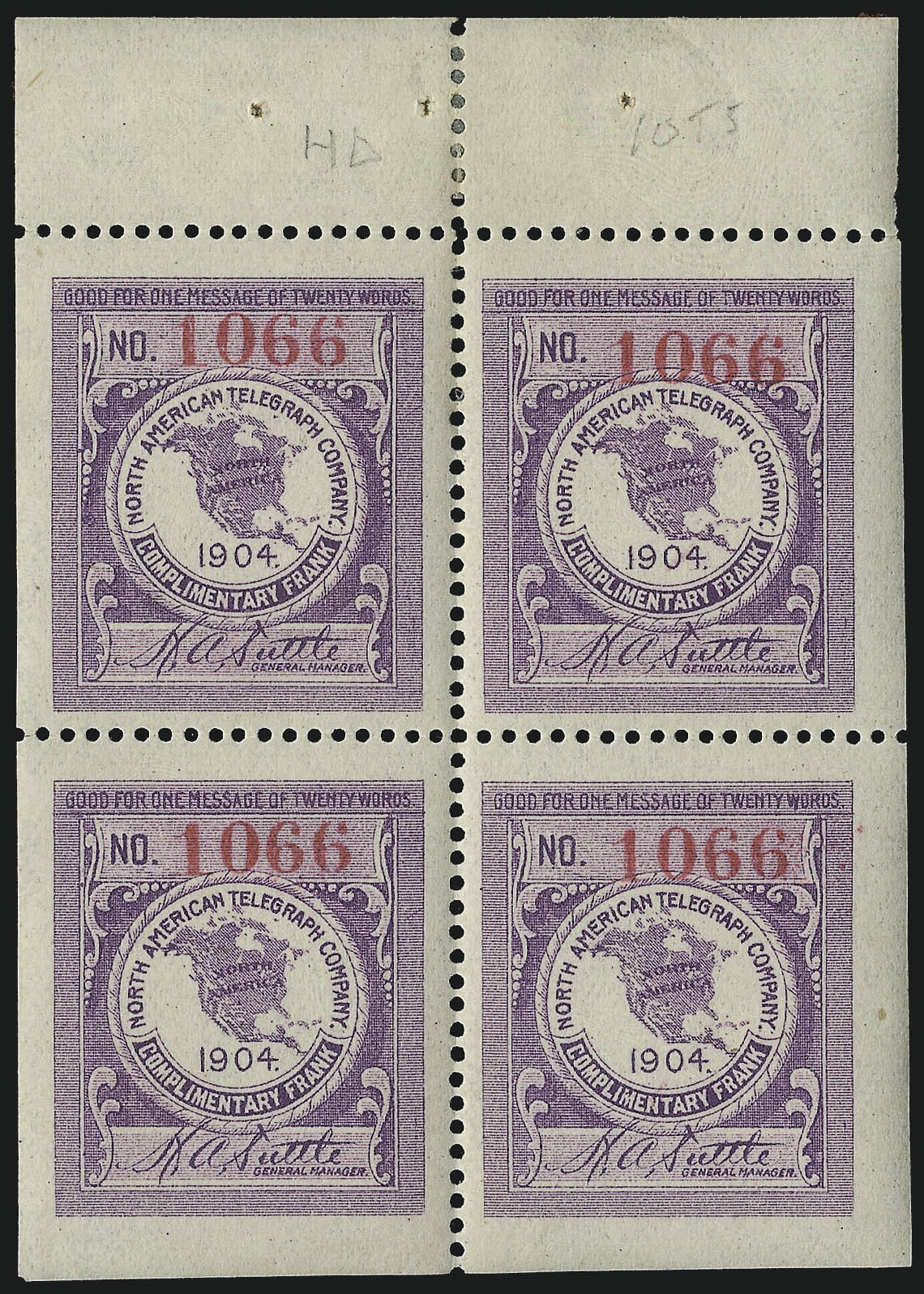 Sale no. 1090 — Lot no. 1883 — Siegel Auction Galleries