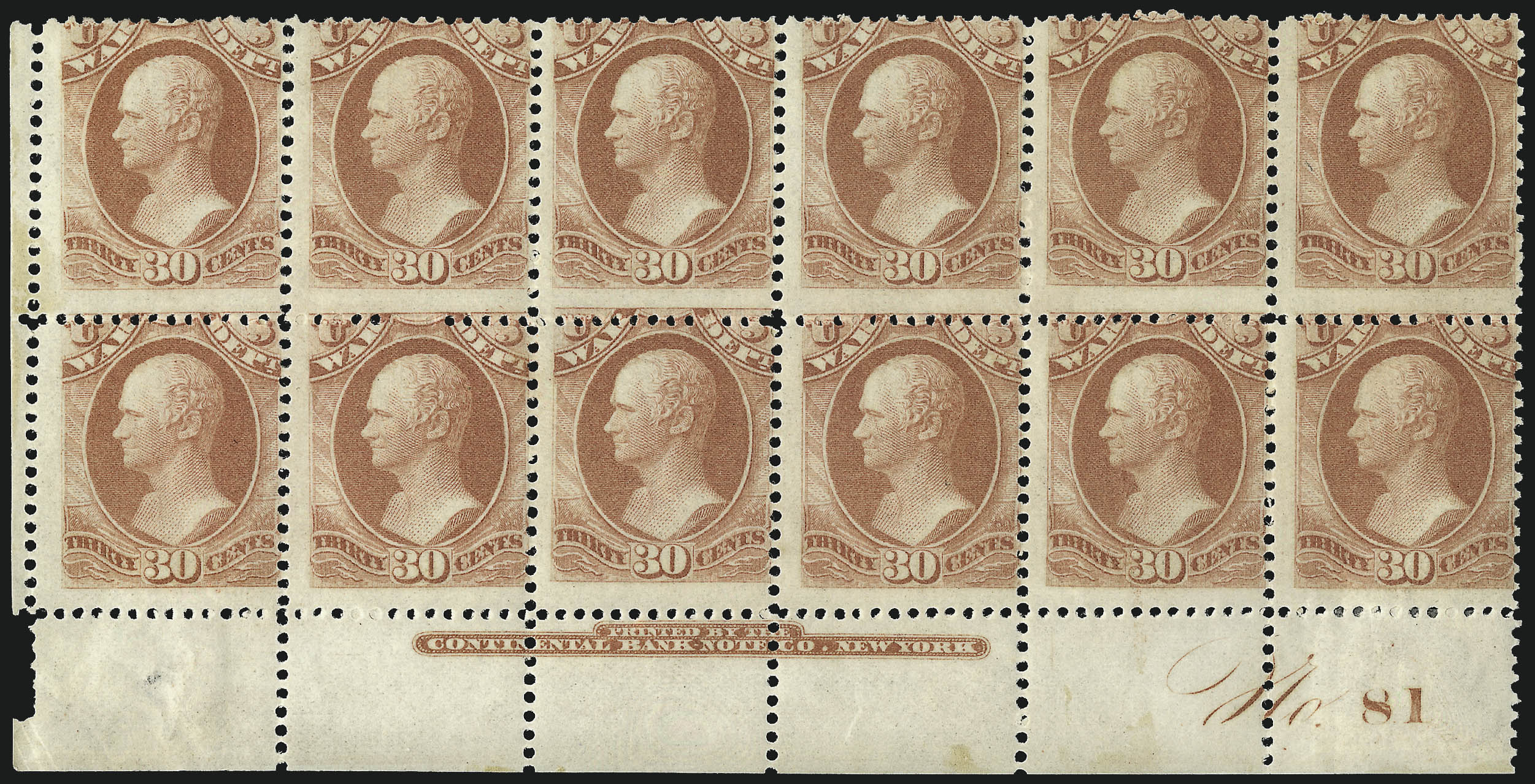 Sale no. 1100 — Lot no. 107 — Siegel Auction Galleries