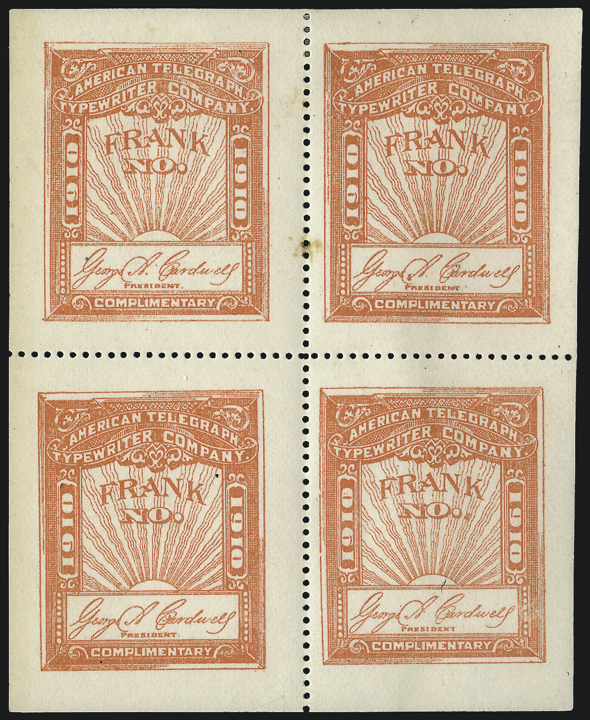 Sale no. 1100 — Lot no. 129 — Siegel Auction Galleries