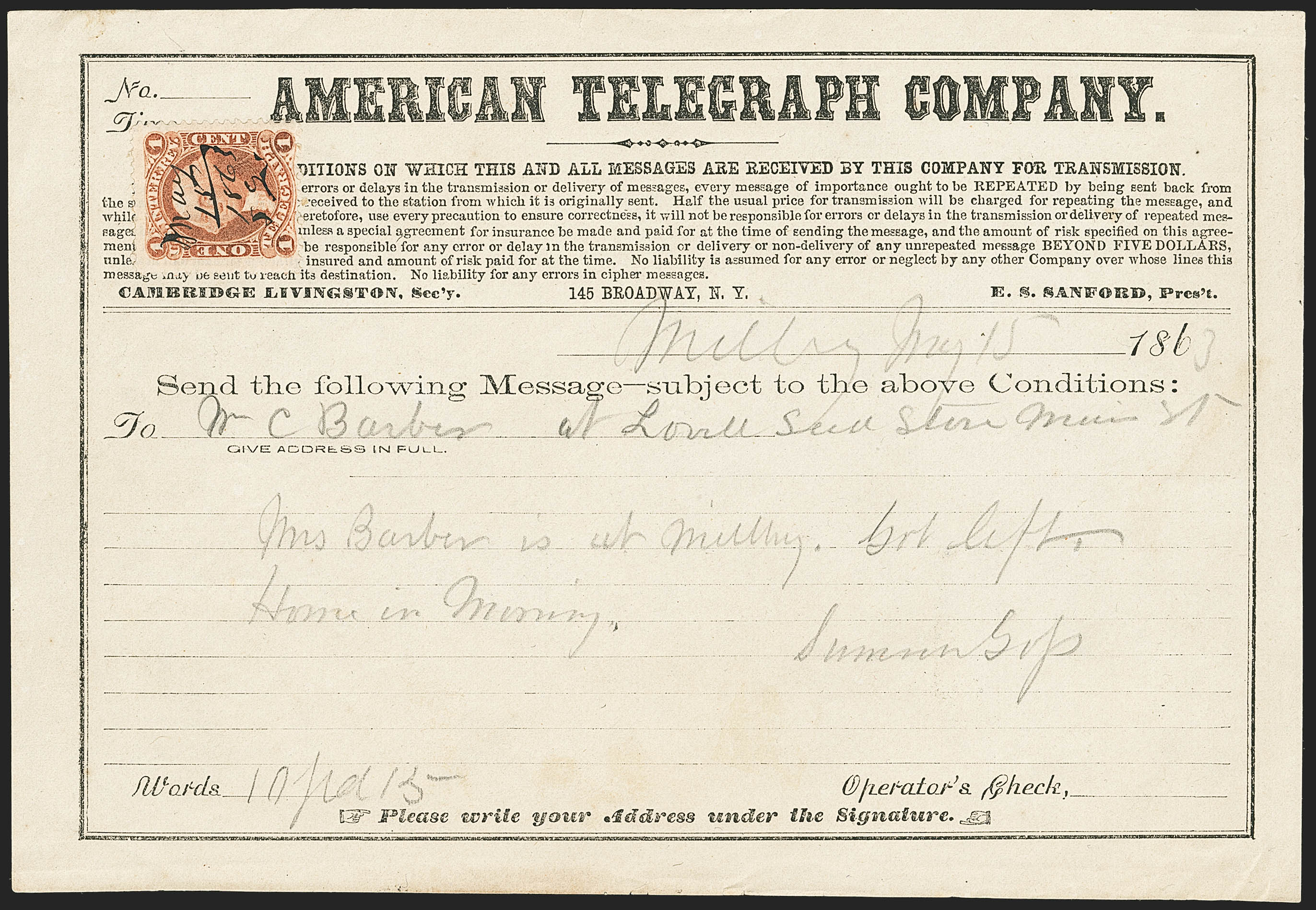 Sale no. 1133 — Lot no. 542 — Siegel Auction Galleries