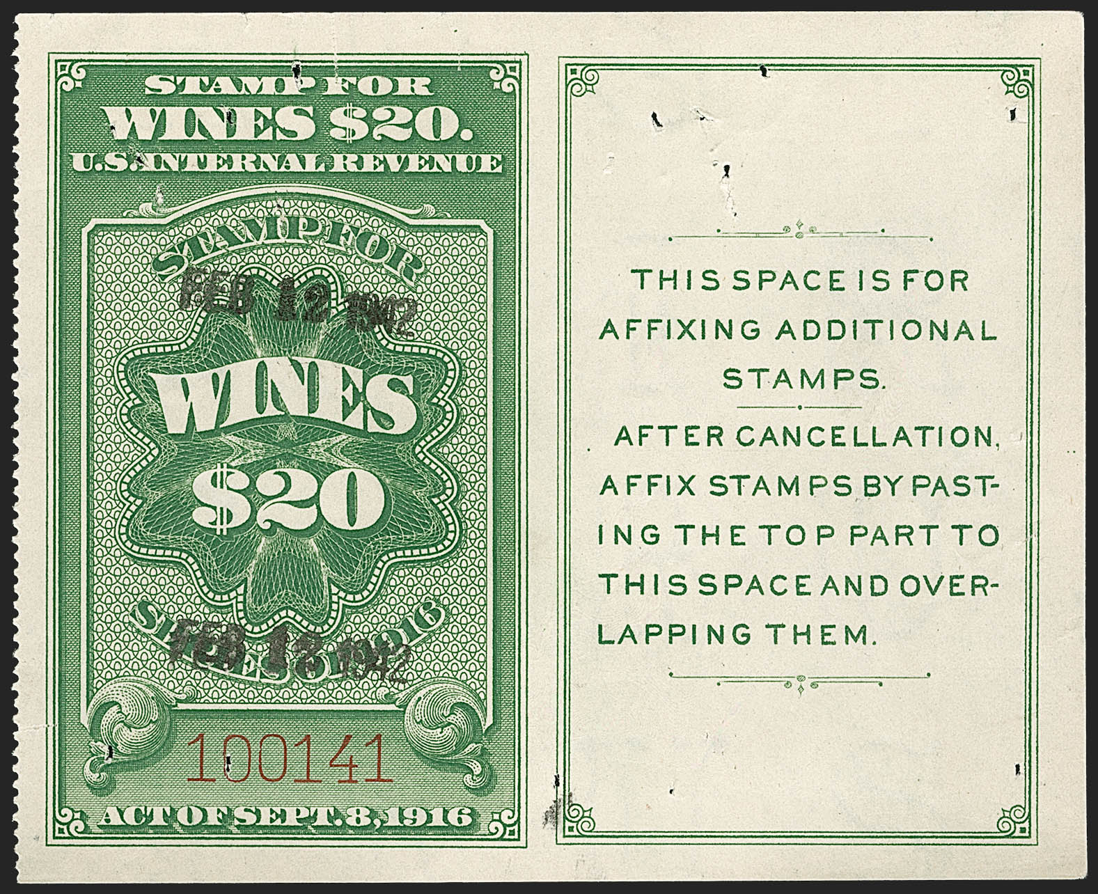 Sale no. 1179 — Lot no. 2715 — Siegel Auction Galleries
