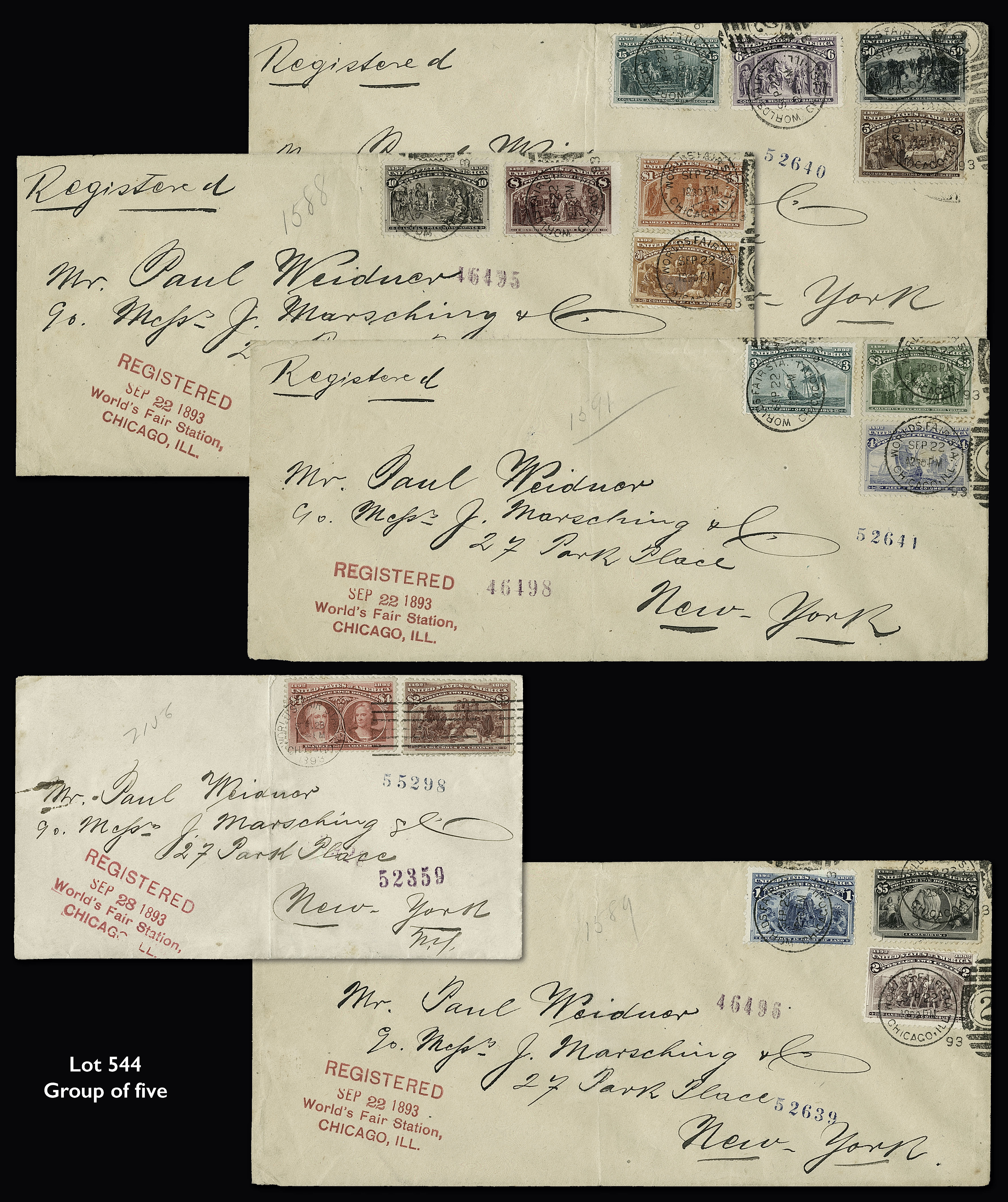 Sale no. 1211 — Lot no. 544 — Siegel Auction Galleries