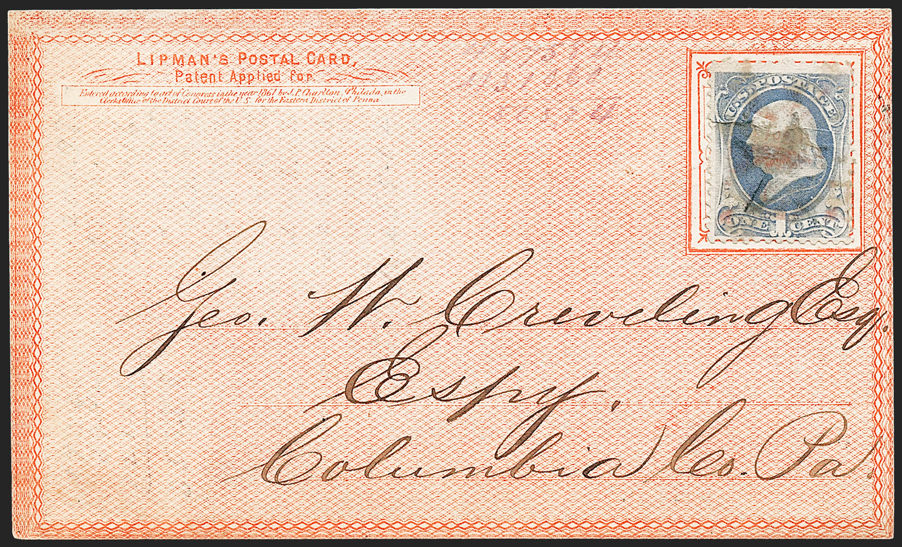Sale no. 1227 — Lot no. 2052 — Siegel Auction Galleries