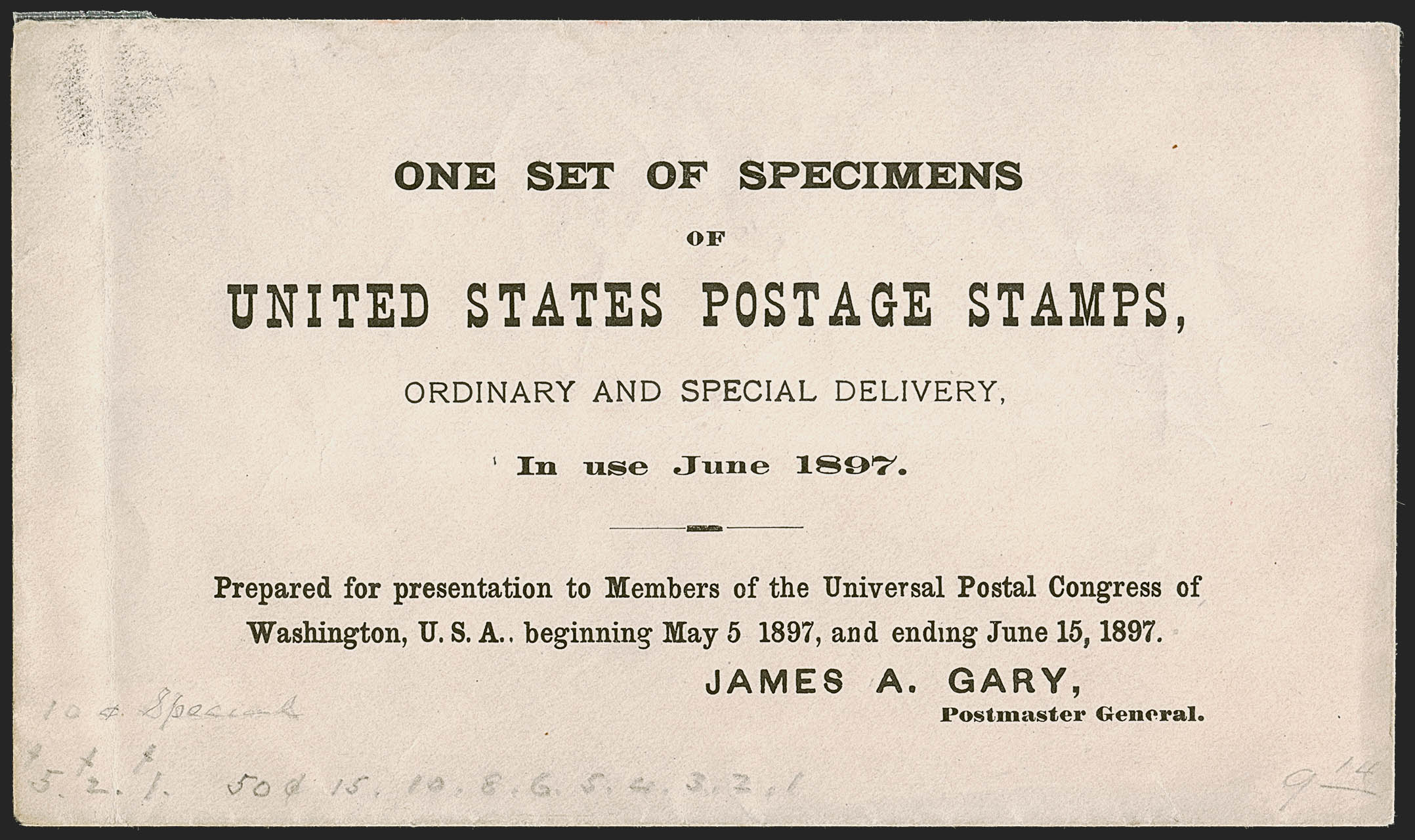Sale no. 1254 — Lot no. 566-1 — Siegel Auction Galleries