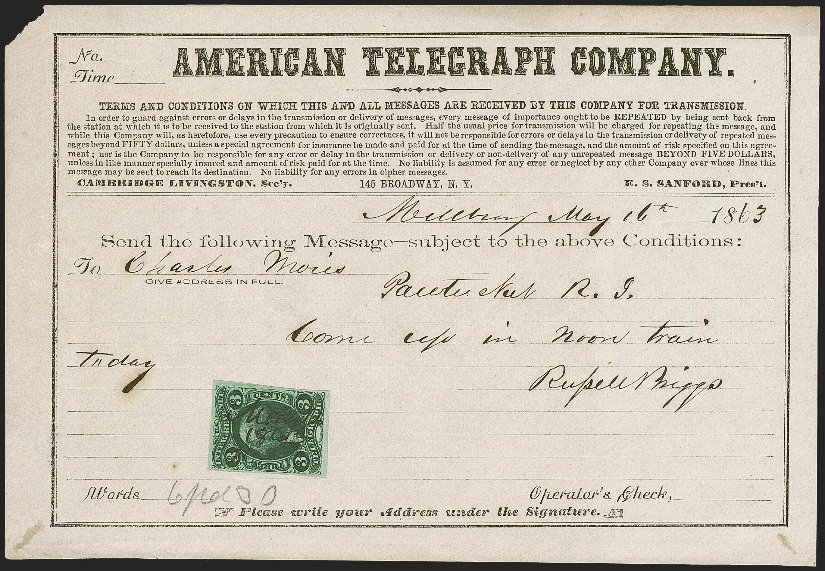 Sale no. 1268 — Lot no. 525 — Siegel Auction Galleries