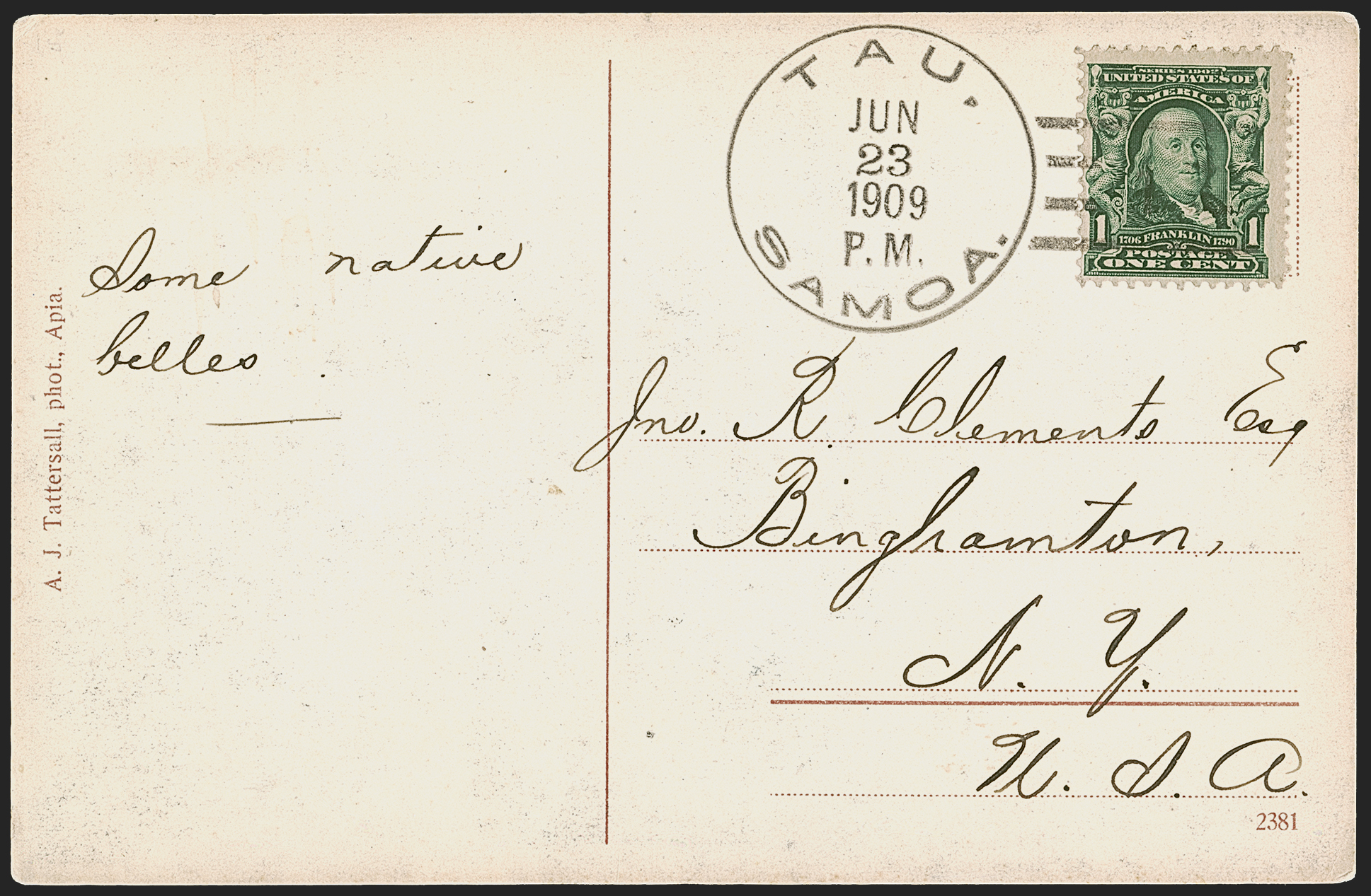 Sale no. 1283 — Lot no. 1573 — Siegel Auction Galleries