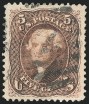 5c Brown, Re-Issue, Used, (Scott 105)