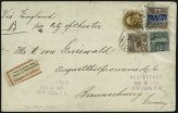 15c Brown & Blue, Type III, 1869 Pictorial Re-Issue on Cover, (Scott 129)