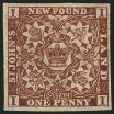 Newfoundland, 1861-62, 1p Reddish Brown, (Scott 16; SG 16a)