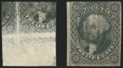 12c 1851 Issue, Printed on Both Sides, (Scott 17c)