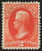 2c Carmine Vermilion, (Scott 180)