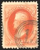 2c Vermilion, Double Impression, (Scott 183a)