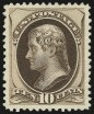 10c Deep Brown, (Scott 197)