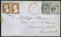 Sale Number 769, Lot Number 9, 1851, 2c Blue (1) and 5c Blue (2)