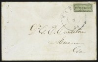 Sale Number 815, Lot Number 60, Macon Ga., 2c Black on Gray Green Wove (53X5)