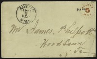 Sale Number 815, Lot Number 8, Austin Miss., 5c Red on Amber entire (8XU1)