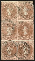 Sale Number 957, Lot Number 120, 1854, 5c Orange Brown, Lithograph (7c)