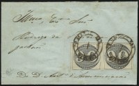 Sale Number 957, Lot Number 42, 1843, 90r Black, Late Impression (3)