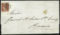 Sale Number 957, Lot Number 54, 1858, 4p (" Cuato Ps" ) Vermilion (4)