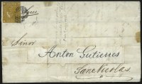Sale Number 957, Lot Number 64, 1858, 5p (" Cinco Ps" ) Olive Yellow (5b)