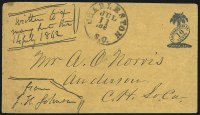Sale Number 1022, Lot Number 1021, Charleston S.C., 10c Blue on Dark Orange entire (16XU6)