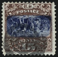 Sale Number 1025, Lot Number 148, 15c Brown & Blue, Ty. II, Center Inverted (119b)