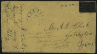 Sale Number 1073, Lot Number 253, Gonzales Tex., (10c) Gold on Black (30X3)