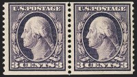 Sale Number 1234, Lot Number 324, 3c Deep Violet, Orangeburg Coil (389)