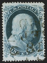 Sale Number 1254, Lot Number 733, 1c Blue, Ty. Ia (19)