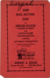 Sale No. 22 — Siegel Auction Galleries