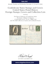 Sale No. 841 — Siegel Auction Galleries