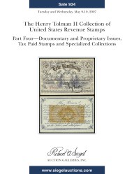 Sale No. 934 — Siegel Auction Galleries