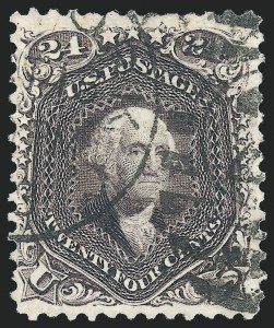 24c Deep Violet, Re-Issue, Used, (Scott 109)