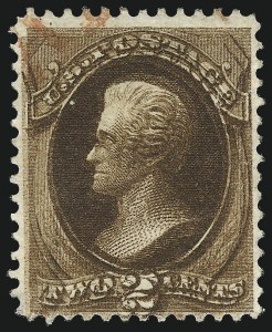 2c Brown, Double Impression, (Scott 157d)