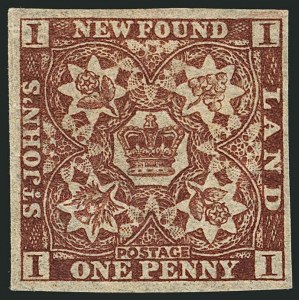 Newfoundland, 1861-62, 1p Reddish Brown, (Scott 16; SG 16a)