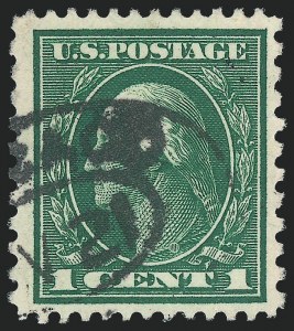 1c Green, Perf 12 x 10, (formerly Scott 424a), (Scott 423A)