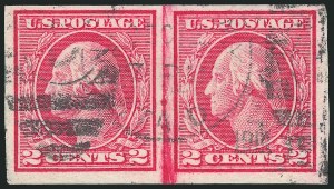 2c Carmine, Ty. I, Imperforate Coil, (Scott 459)