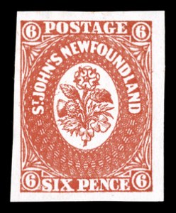 Newfoundland, 1857, 6p Scarlet Vermilion, (Scott 6; SG 6)