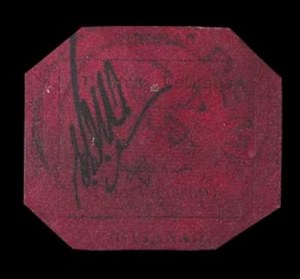 British Guiana, 1856, 1c Black on Magenta, (Scott 13; SG 23)