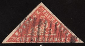 Cape of Good Hope, 1861, 4p Vermilion and Carmine, Error of Color, (Scott 9f-9g; SG 14e-14ea)