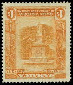 Jamaica, 1920,, 1sh Bright Orange & Orange, Frame Inverted, (Scott 83a; SG 85a)