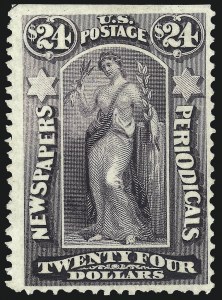 $24.00 Dark Gray Violet, 1875 Special Printing, (PR53)